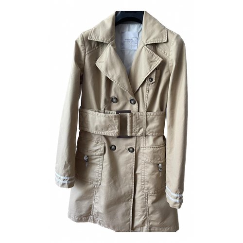 Pre-owned Pinko Trench Coat In Camel