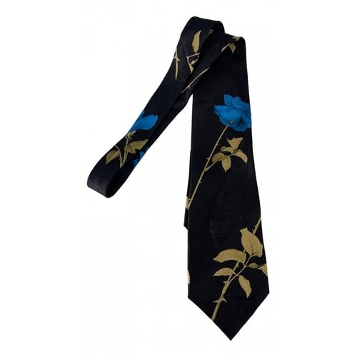 Pre-owned Kenzo Silk Tie In Black
