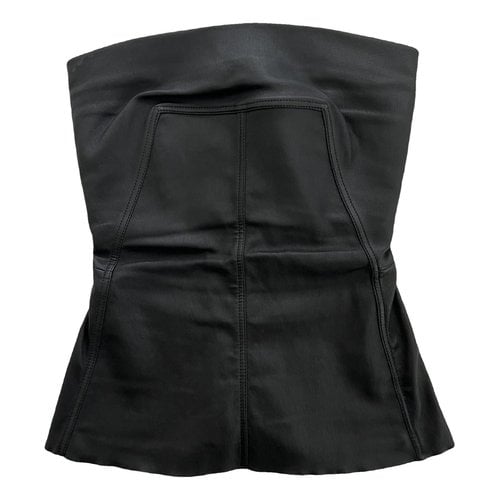Pre-owned Rick Owens Leather Corset In Black