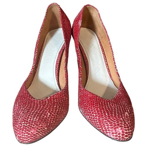 Pre-owned Maison Margiela Glitter Heels In Red