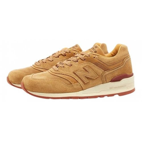 Pre-owned New Balance Leather Low Trainers In Brown