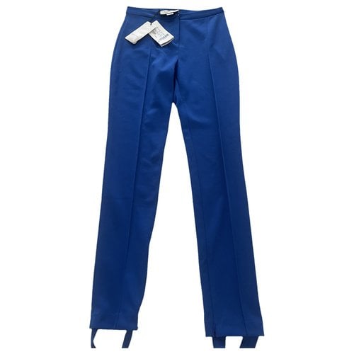 Pre-owned Gucci Straight Pants In Blue