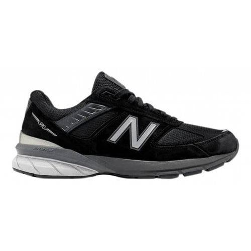 Pre-owned New Balance Leather Low Trainers In Black