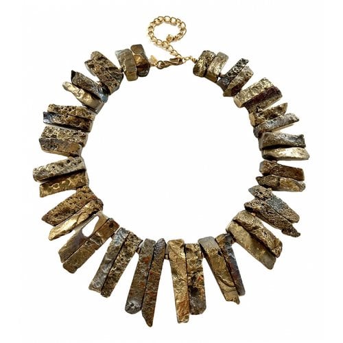 Pre-owned Kenneth Jay Lane Crystal Necklace In Metallic