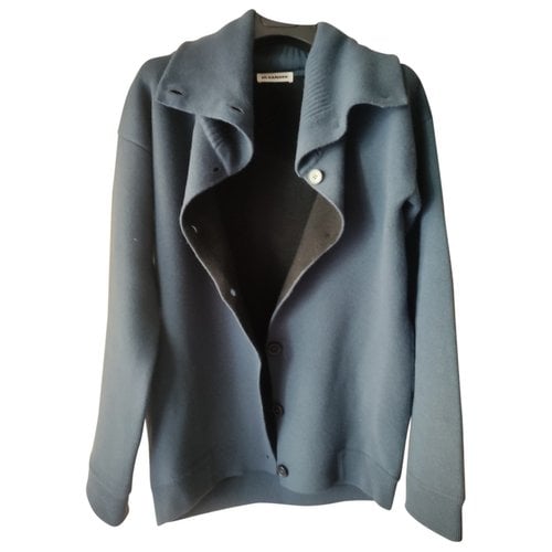 Pre-owned Jil Sander Cashmere Cardigan In Turquoise