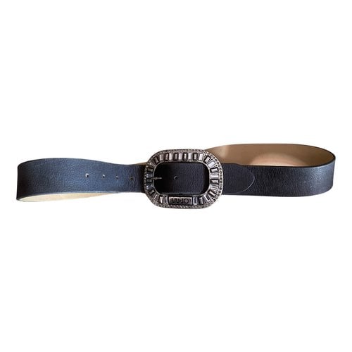 Pre-owned Liujo Leather Belt In Black