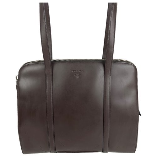 Pre-owned Prada Patent Leather Handbag In Brown