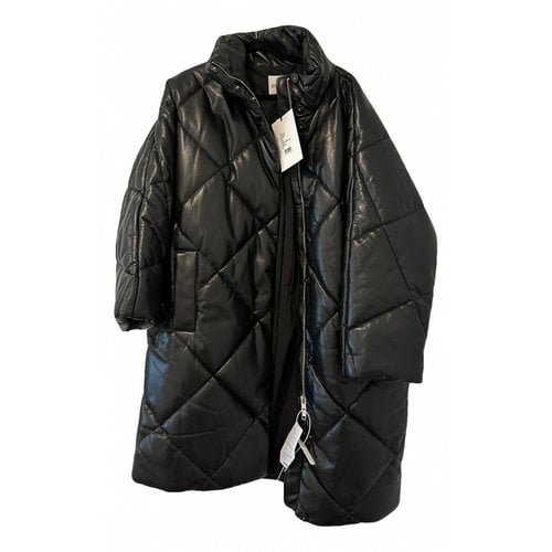 Pre-owned Stand Studio Leather Puffer In Black