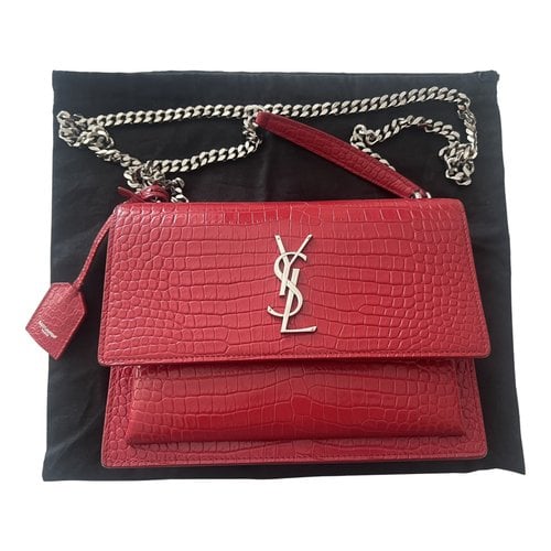 Pre-owned Saint Laurent Leather Handbag In Red