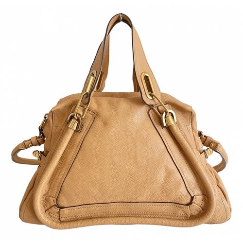 Pre-owned Chloé Paraty Leather Handbag In Beige