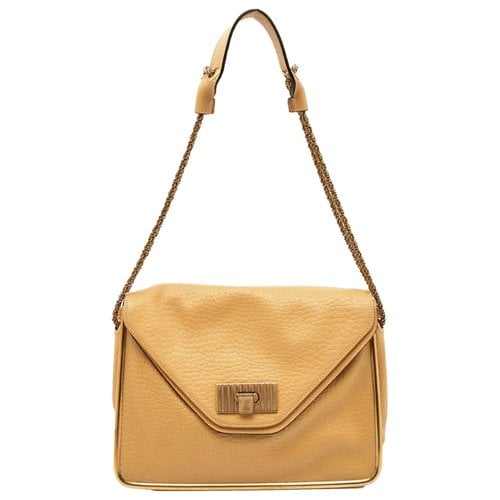 Pre-owned Chloé Leather Handbag In Beige