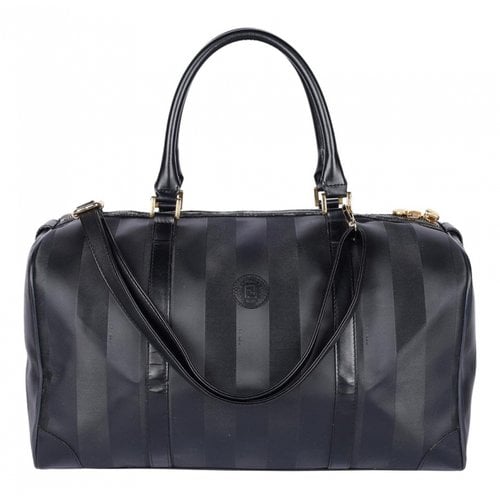 Pre-owned Fendi Leather 48h Bag In Black