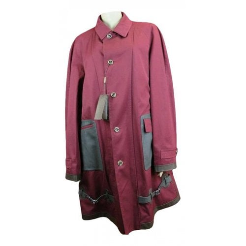 Pre-owned Gucci Trench In Burgundy