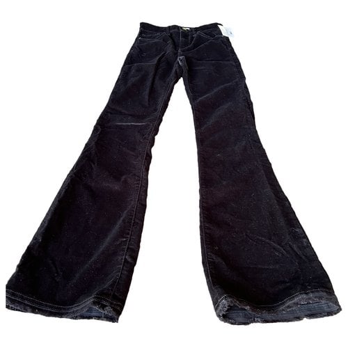 Pre-owned Sam Edelman Velvet Trousers In Black