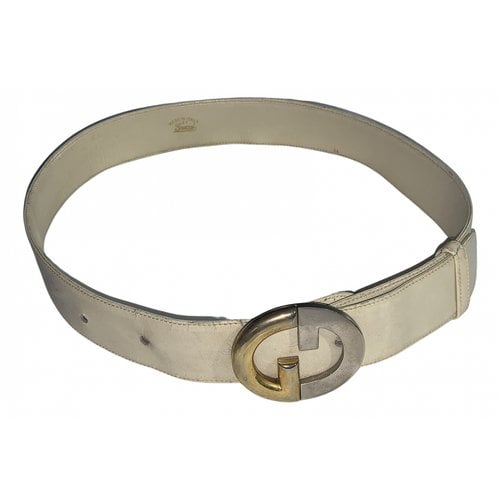 Pre-owned Gucci Gg Buckle Leather Belt In Other