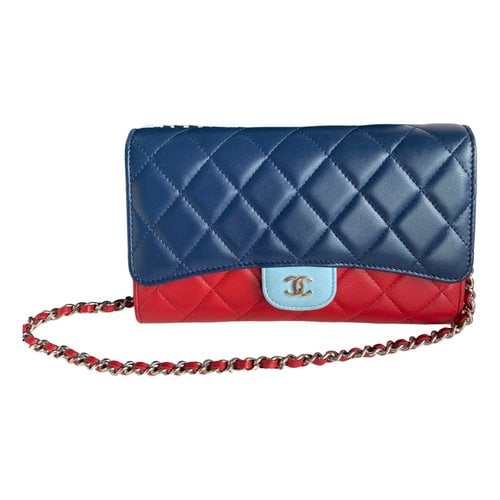 Pre-owned Chanel Wallet On Chain Timeless/classique Leather Crossbody Bag In Multicolour