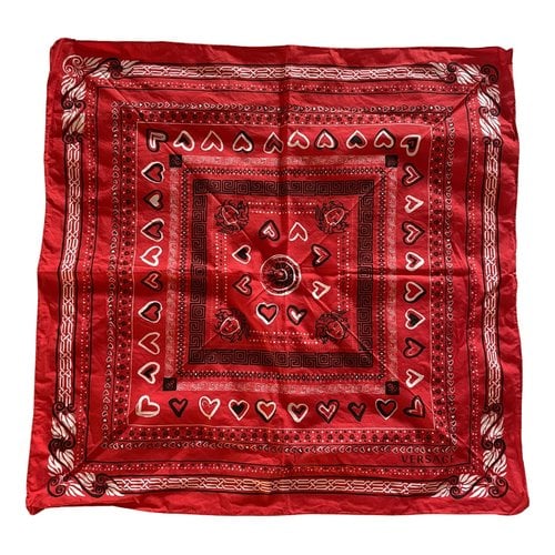 Pre-owned Versace Scarf & Pocket Square In Red