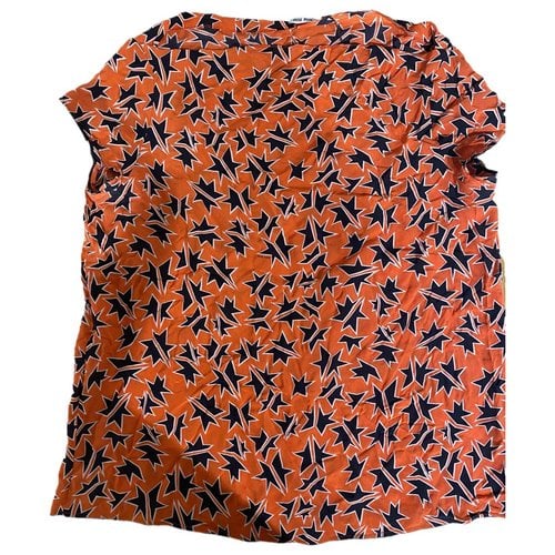 Pre-owned Miu Miu Silk Blouse In Orange