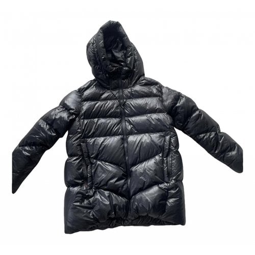 Pre-owned Woolrich Leather Puffer In Black
