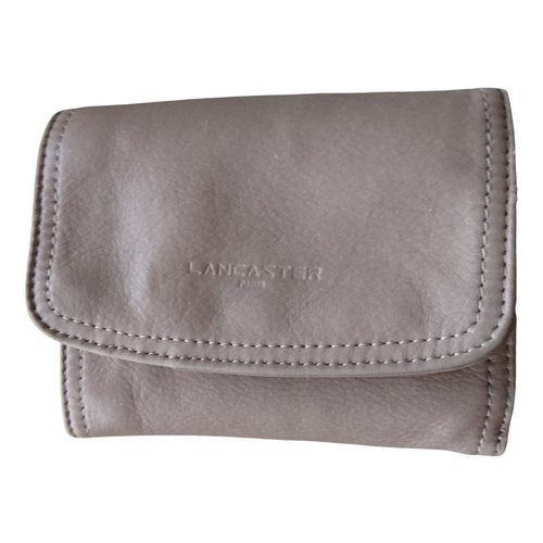 Pre-owned Lancaster Leather Clutch Bag In Beige