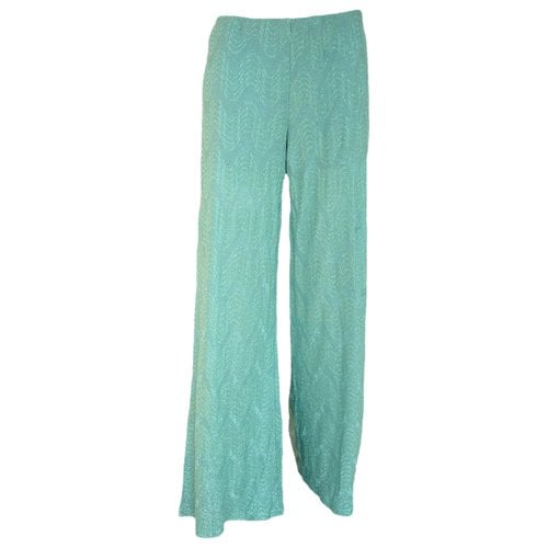 Pre-owned M Missoni Large Pants In Turquoise