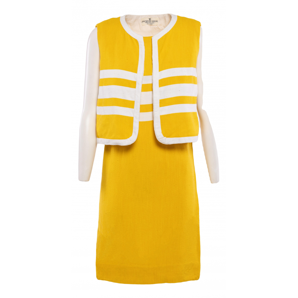 Yellow Linen Mid-length Dress
