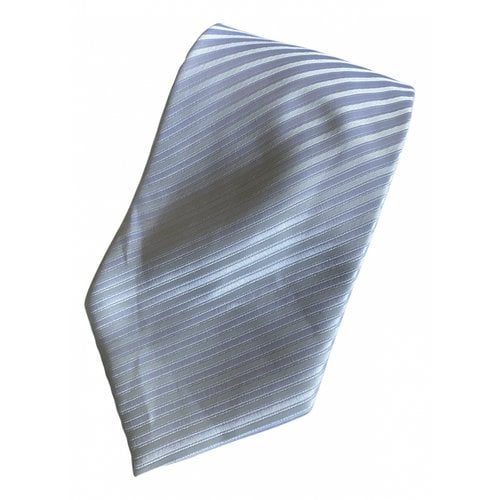 Pre-owned Ermenegildo Zegna Silk Tie In White