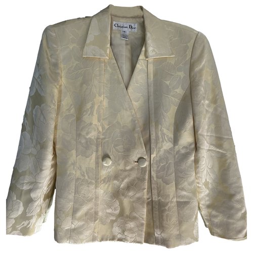 Pre-owned Dior Silk Jacket In Yellow