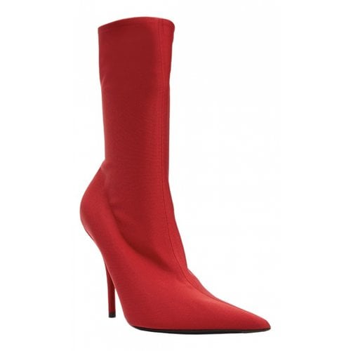 Pre-owned Balenciaga Boots In Red