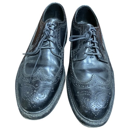 Pre-owned Sebago Patent Leather Lace Ups In Black