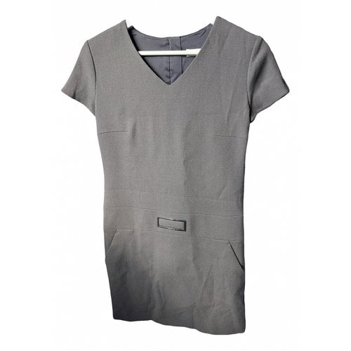 Pre-owned Celine Wool Mini Dress In Anthracite