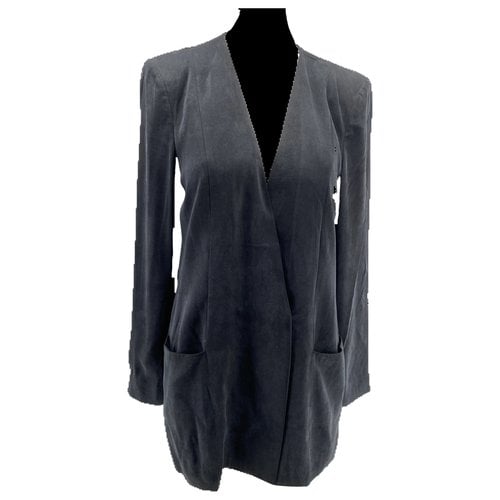 Pre-owned St Agni Silk Jacket In Black