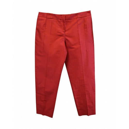 Pre-owned Giorgio Armani Trousers In Red