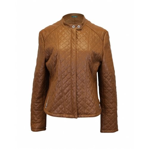 Pre-owned Lauren Ralph Lauren Leather Jacket In Brown