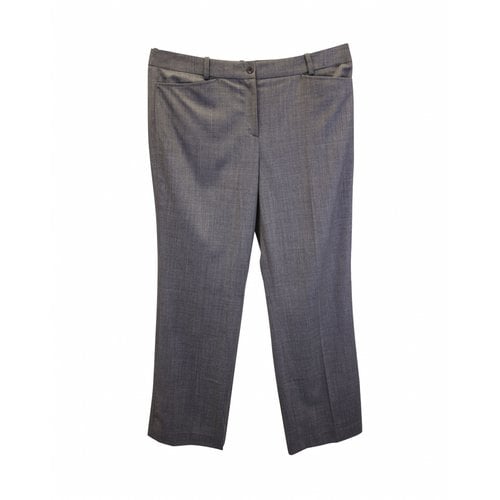 Pre-owned Michael Kors Wool Straight Pants In Grey