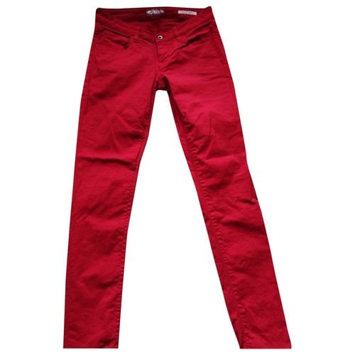 Pre-owned Guess Slim Jeans In Red