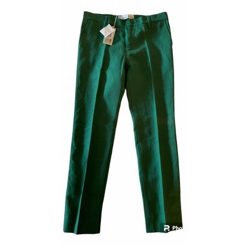Pre-owned Golden Goose Silk Trousers In Green