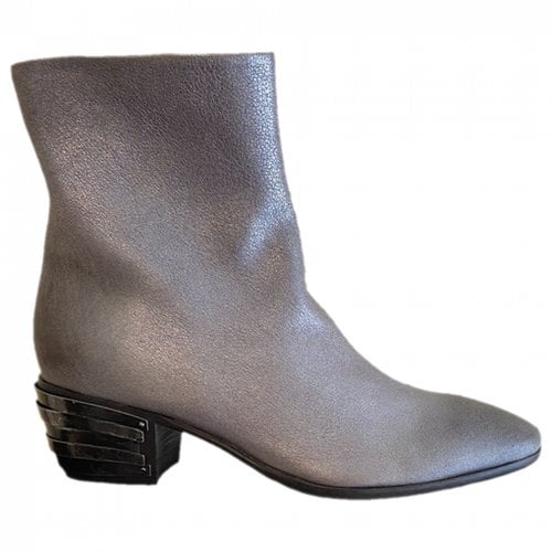 Pre-owned Giuseppe Zanotti Leather Boots In Silver