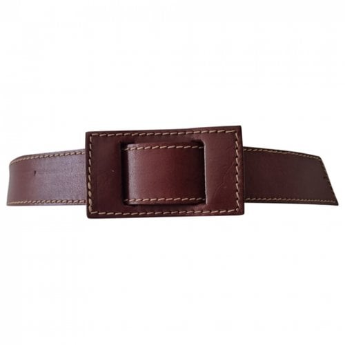 Pre-owned Max Mara Leather Belt In Brown