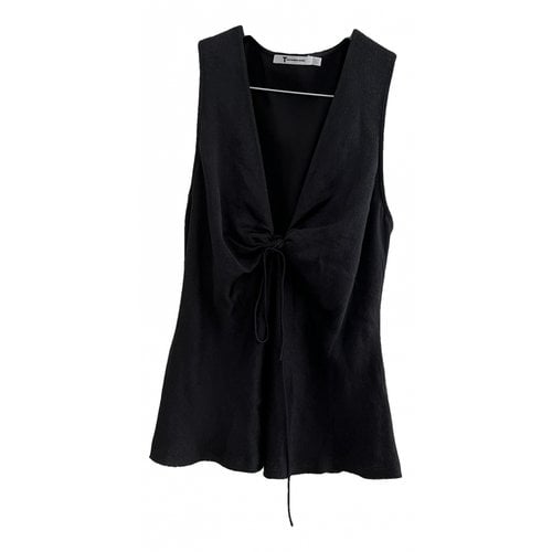 Pre-owned Alexander Wang T Silk Vest In Black