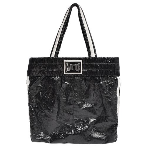 Pre-owned Jean Paul Gaultier Patent Leather Handbag In Black