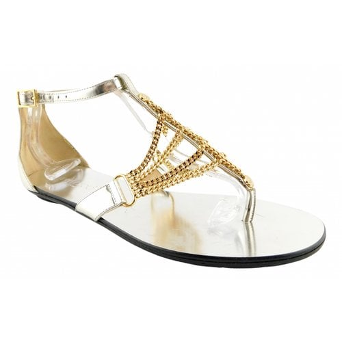 Pre-owned Jimmy Choo Leather Sandal In Silver