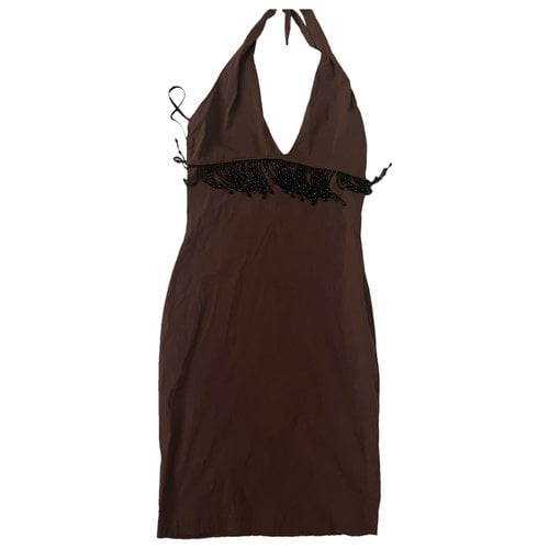 Pre-owned Blumarine Mini Dress In Brown