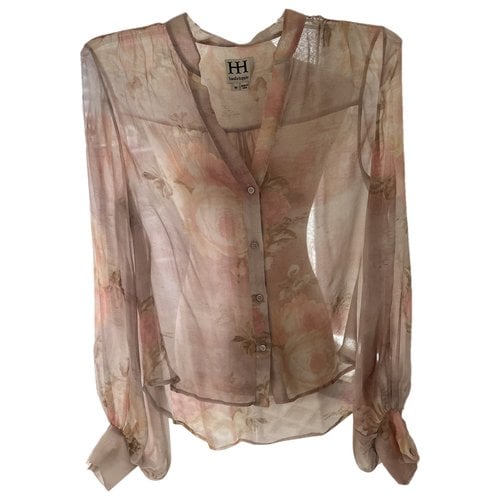 Pre-owned Haute Hippie Silk Blouse In Pink