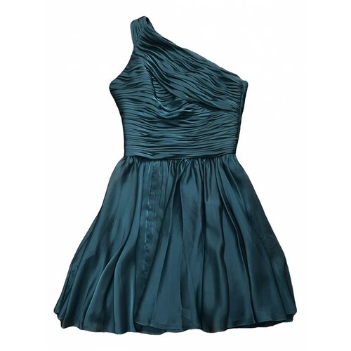 Pre-owned Halston Heritage Mini Dress In Turquoise
