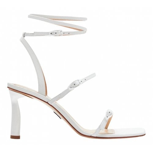 Pre-owned Paul Andrew Leather Heels In White