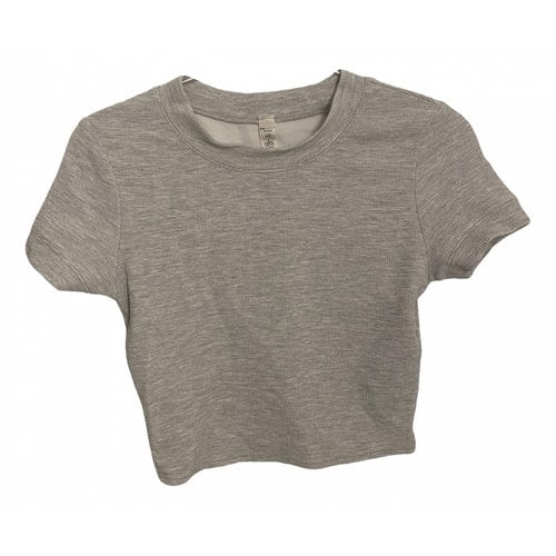 Pre-owned Alo Yoga Jersey Top In Grey