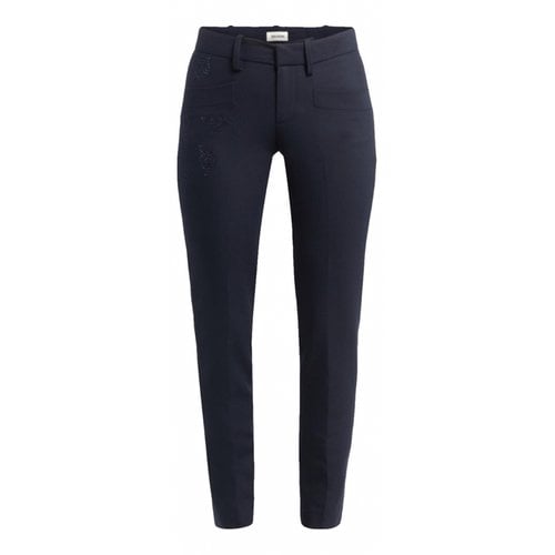 Pre-owned Zadig & Voltaire Trousers In Navy