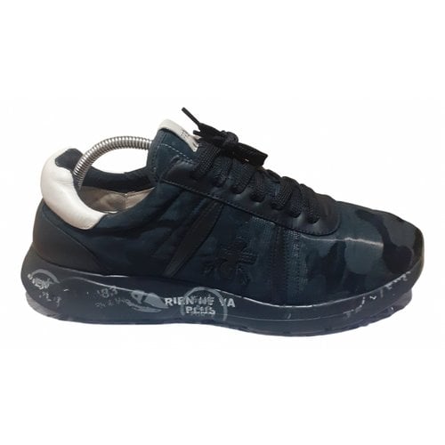 Pre-owned Premiata Cloth Low Trainers In Black