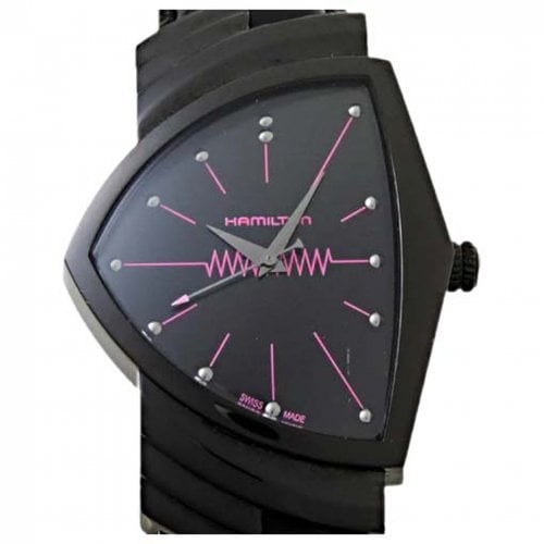Pre-owned Hamilton Watch In Black